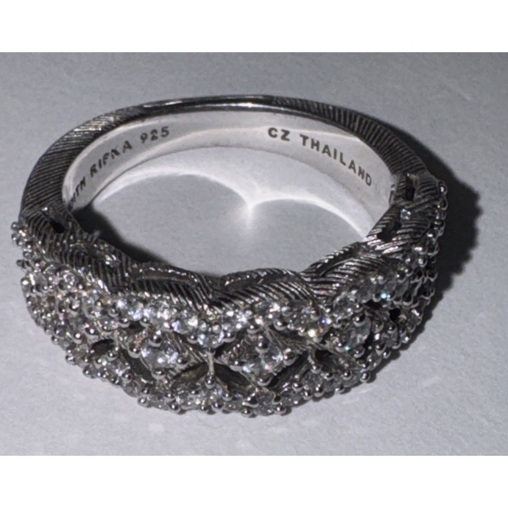 Judith Ripka sterling silver CZ ring Size 9 Band